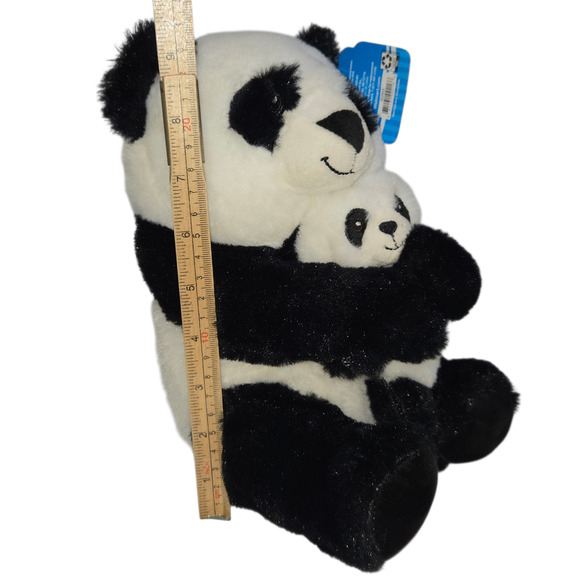 Spark Create Imagine Huggable Mom Mama Baby Panda Bear Rattle Plush 10 Inch Toy - Picture 13 of 14